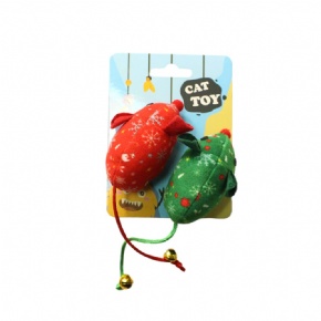 Christmas mouse with catnip assorted cat toy