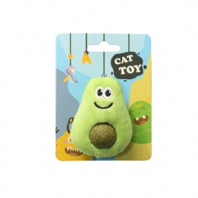 Avocado cat toy with a catnip ball