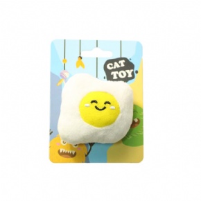 Fried Egg cat toy with catnip